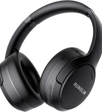 RUNOLIM Hybrid Active Noise Cancelling Headphones, Wireless Over Ear Bluetooth Headphones with Microphone, 70H Playtime, Foldable Headphones with HiFi Audio, Deep Bass for Home Travel Office